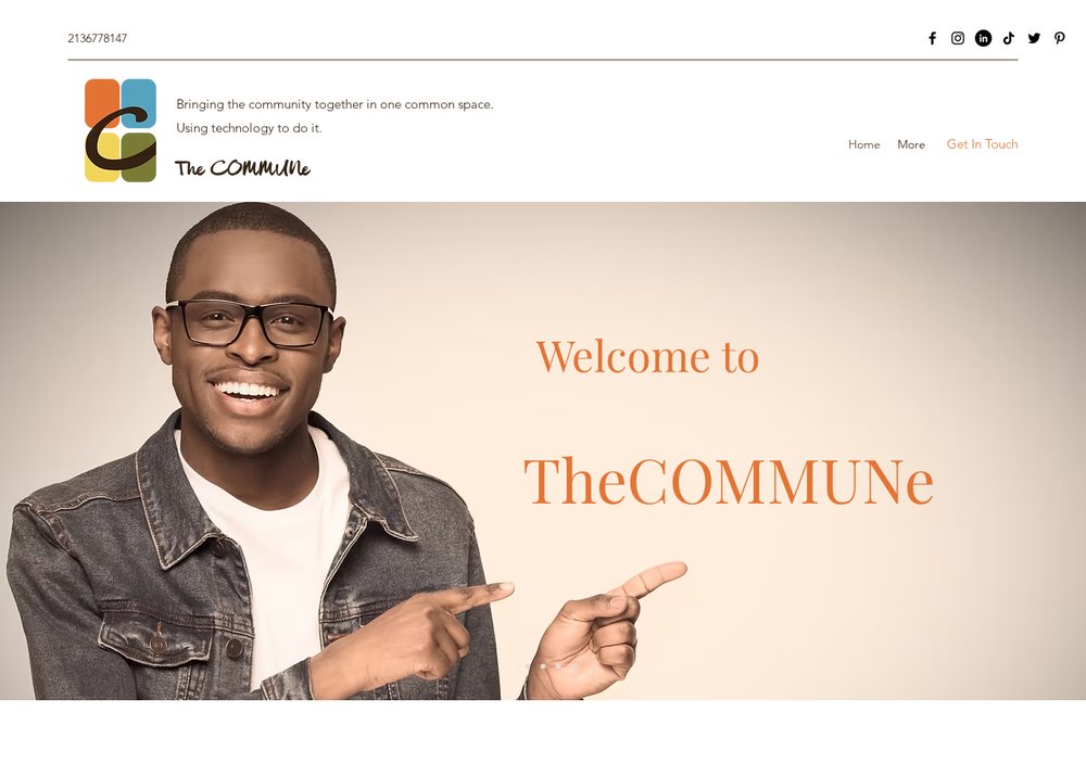 Screenshot of the The COMMUNe website